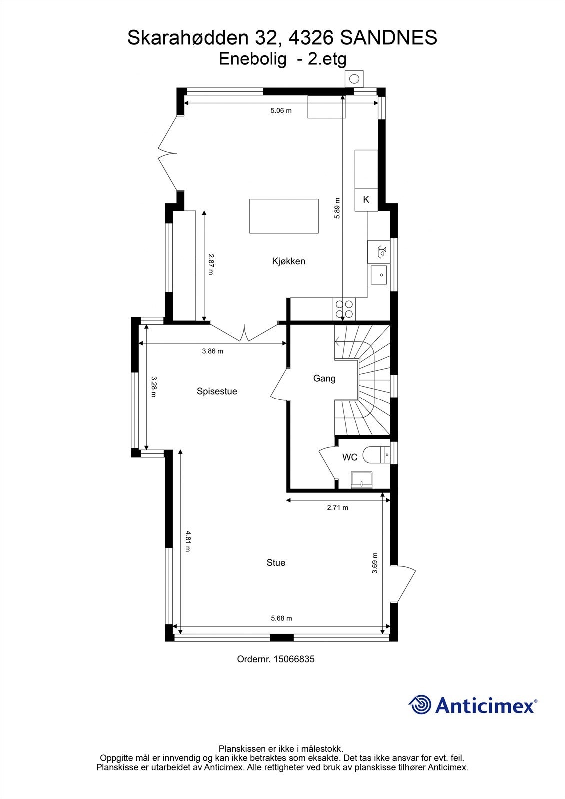 Plantegning 2.etg. Galleribilde