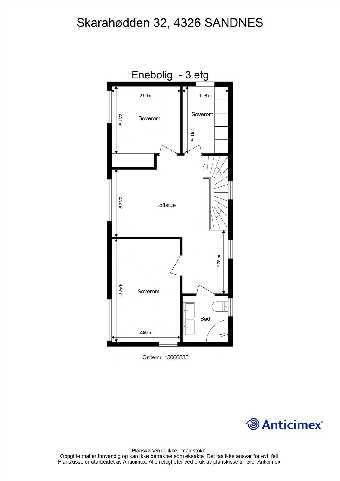Plantegning 3.etg. Galleribilde