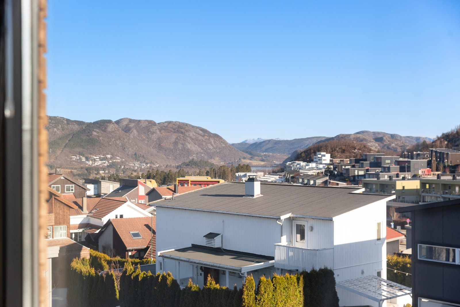 Flott utsikt fra stuen Galleribilde