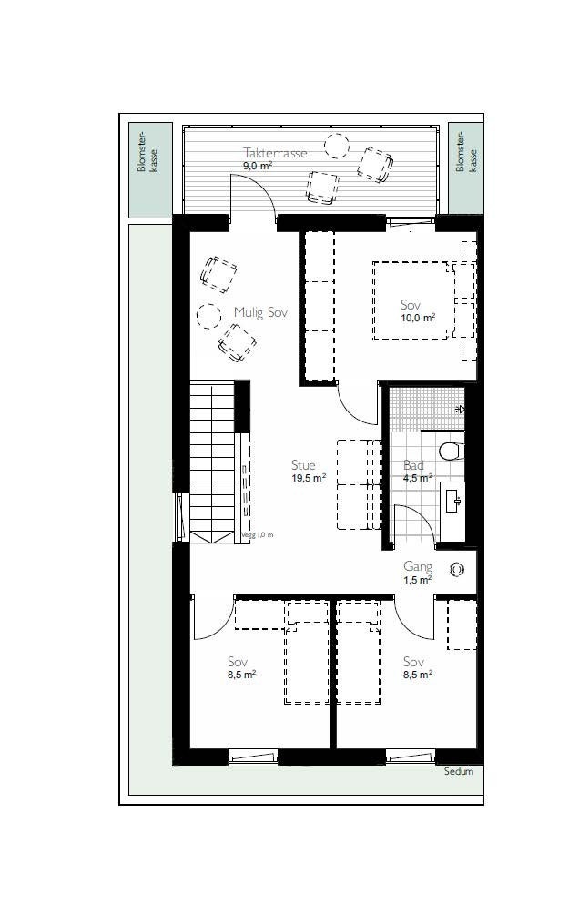 Plantegning 2. etasje Galleribilde