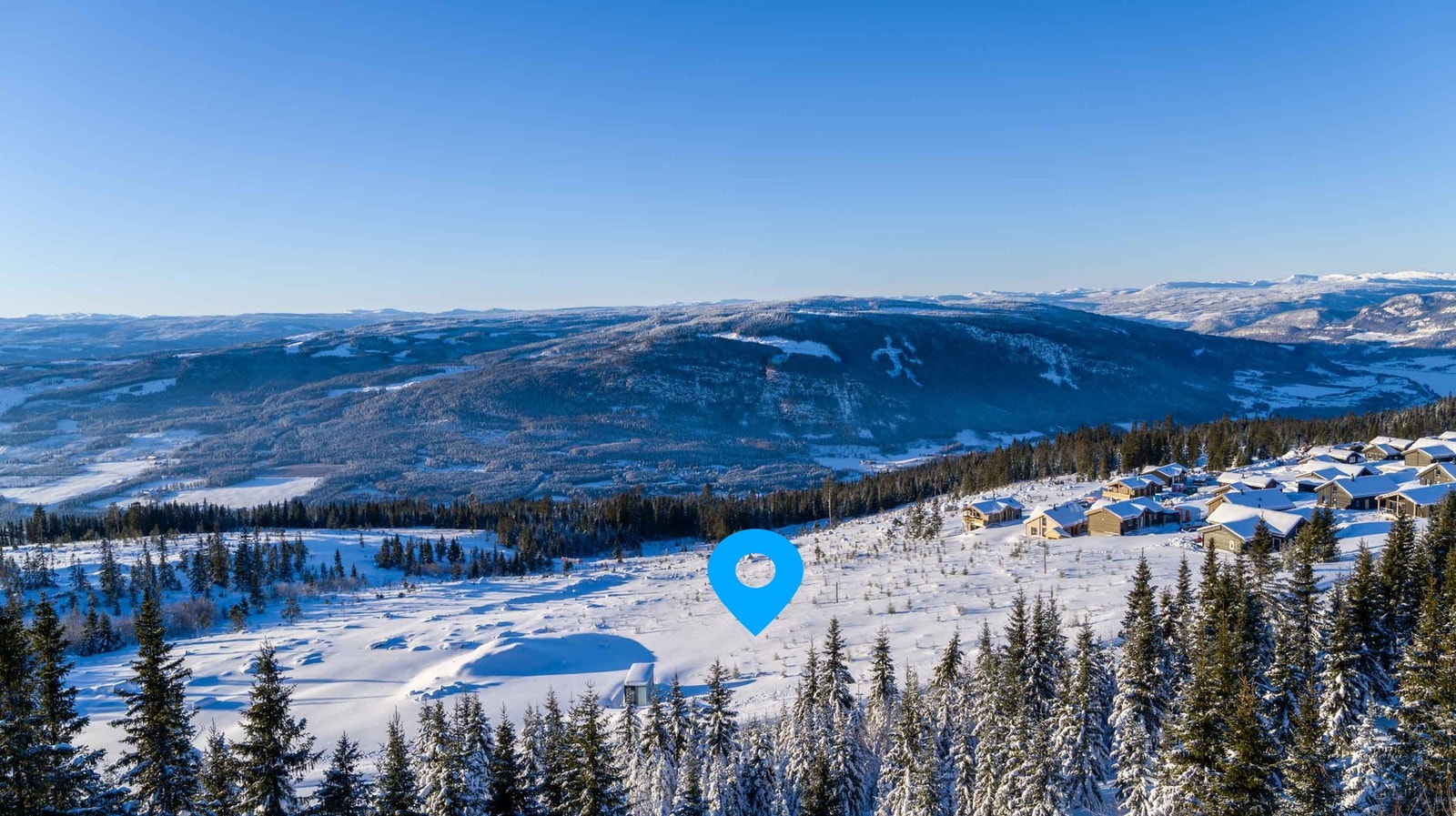 Dronefoto mot vest. Galleribilde