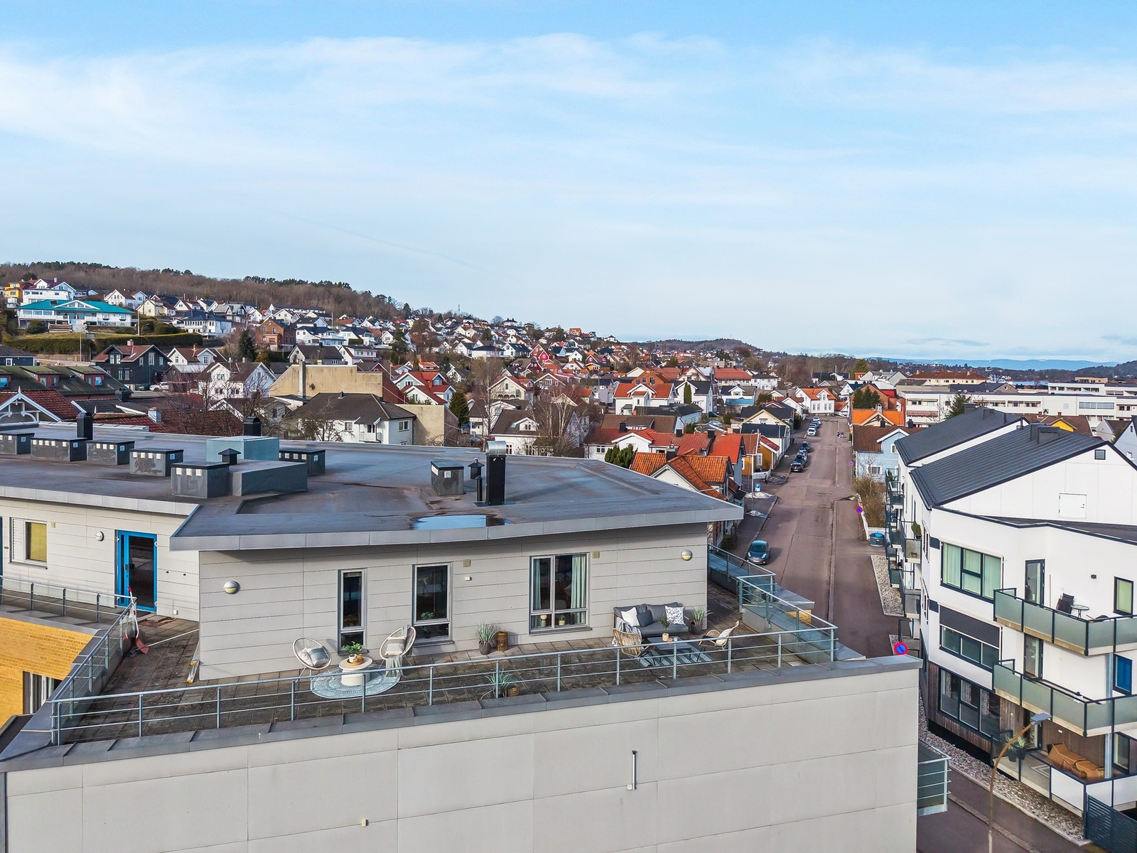 Stor deilig takterrasse Galleribilde