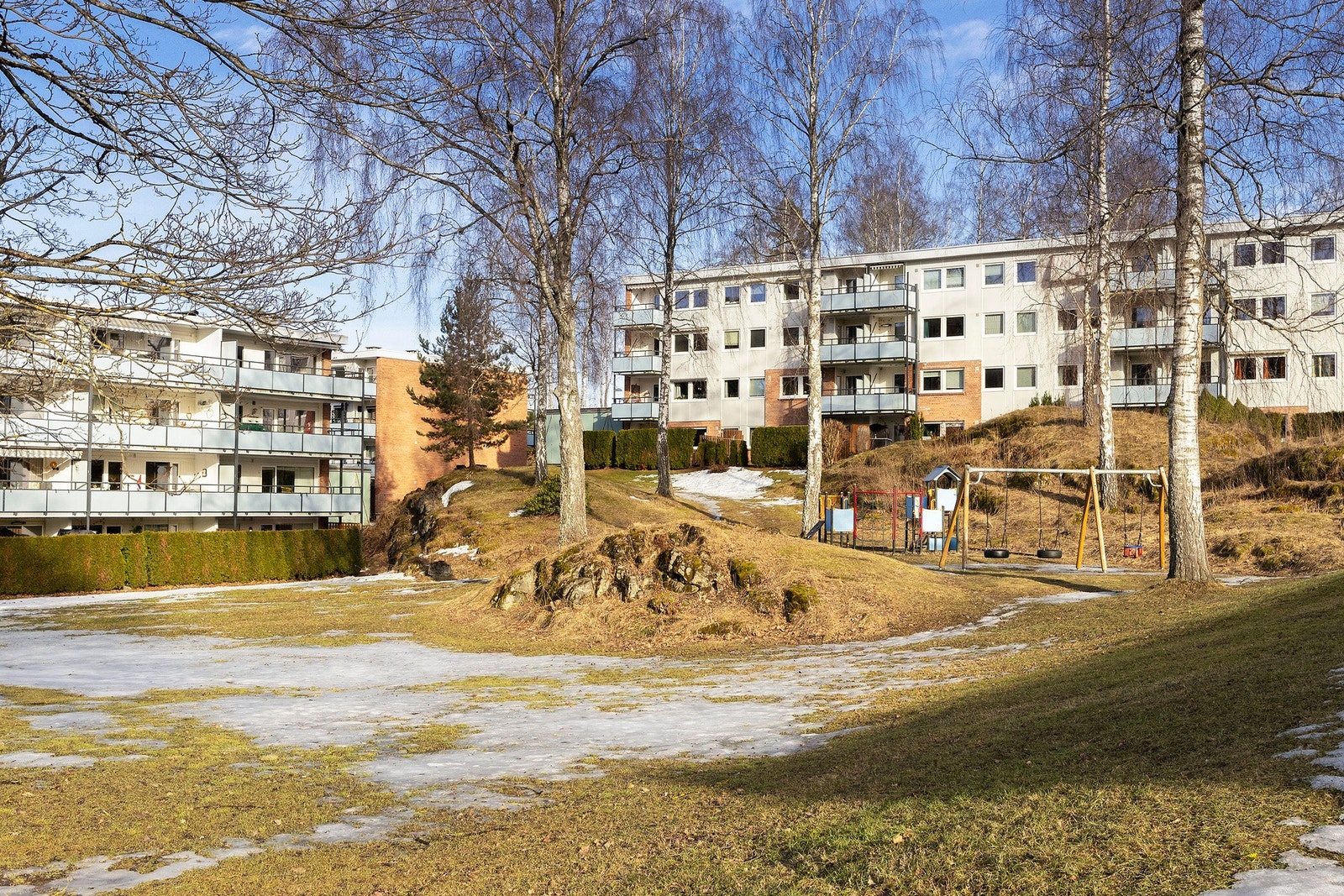Durudveien er et veletablert og barnevennlig område på Haslum Galleribilde