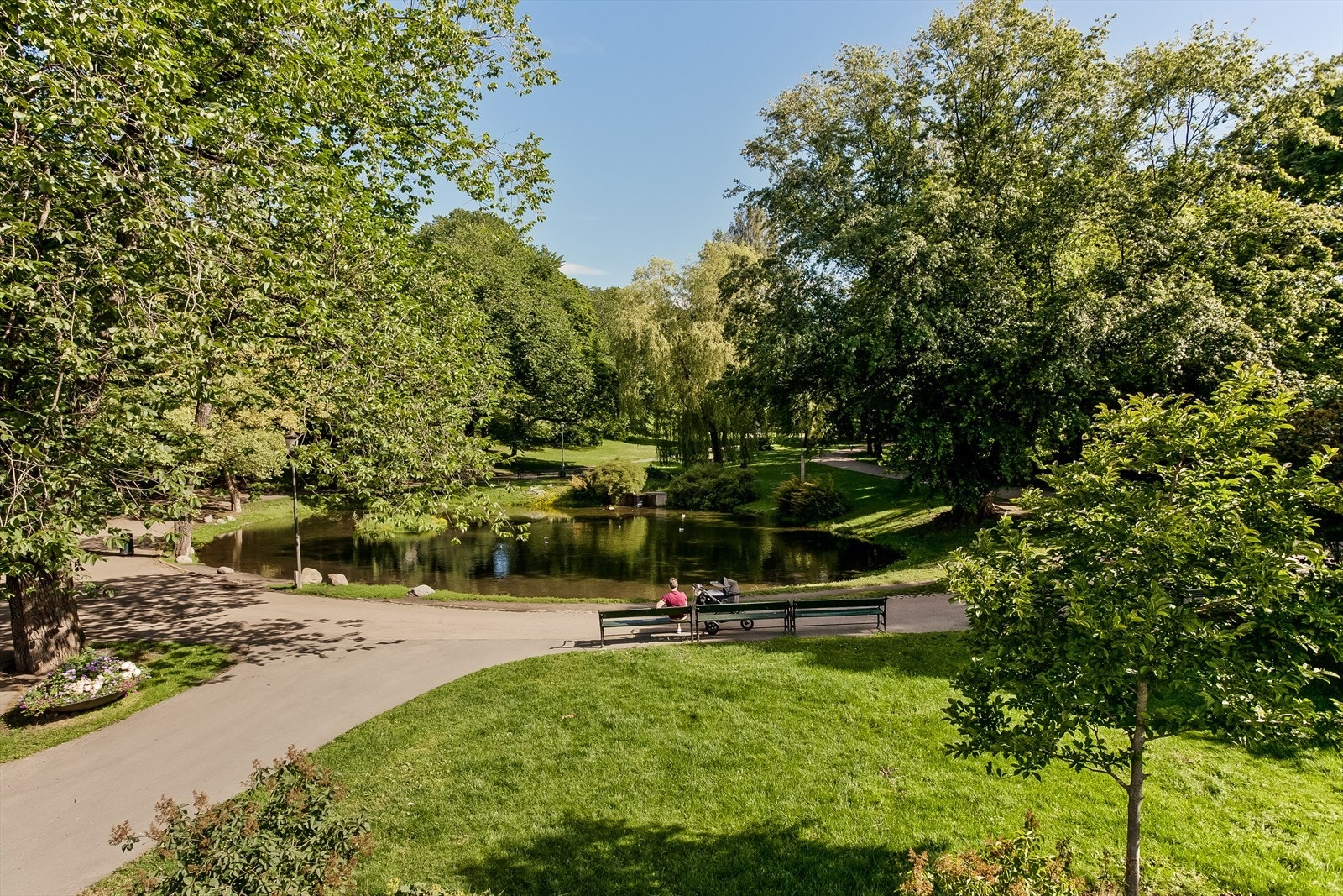 Nærområdet - Rett ovenfor gaten for boligen finner du en av Oslos aller flotteste parker, St. Hanshaugen parken Galleribilde