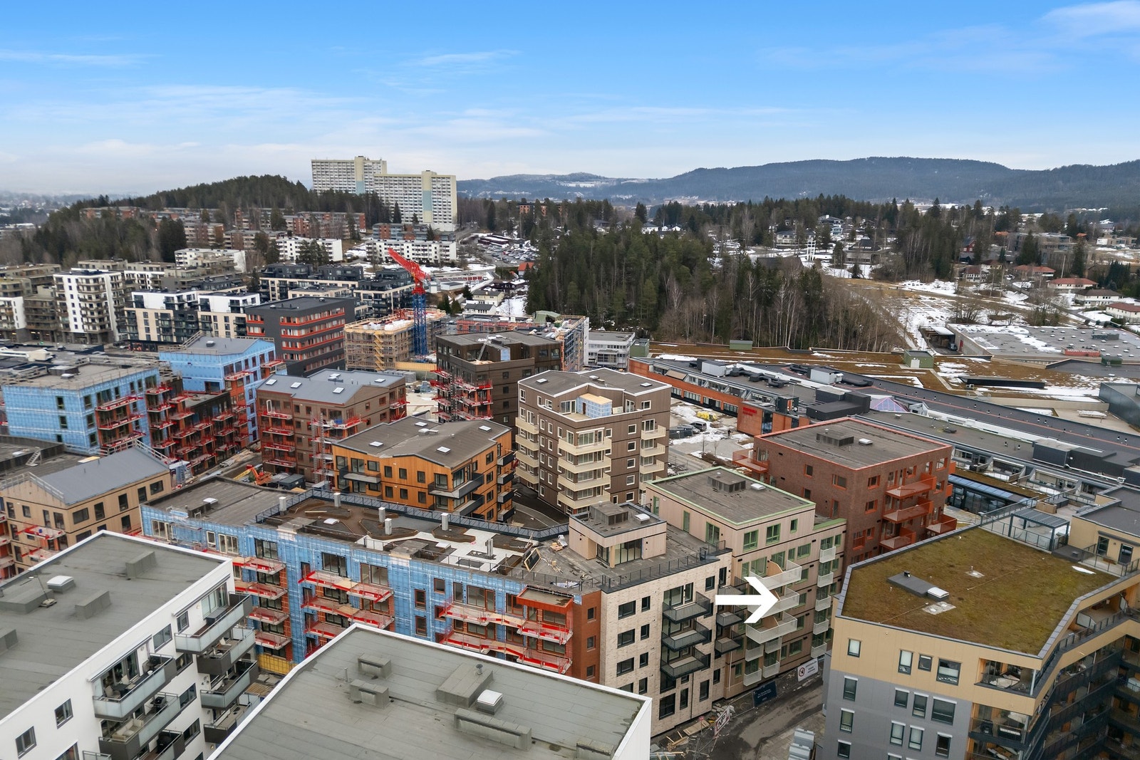 Leilighet B.0403 i Thon sitt prosjekt Skårerløkka PREMIUM har en sentral beliggenhet på Lørenskog Galleribilde