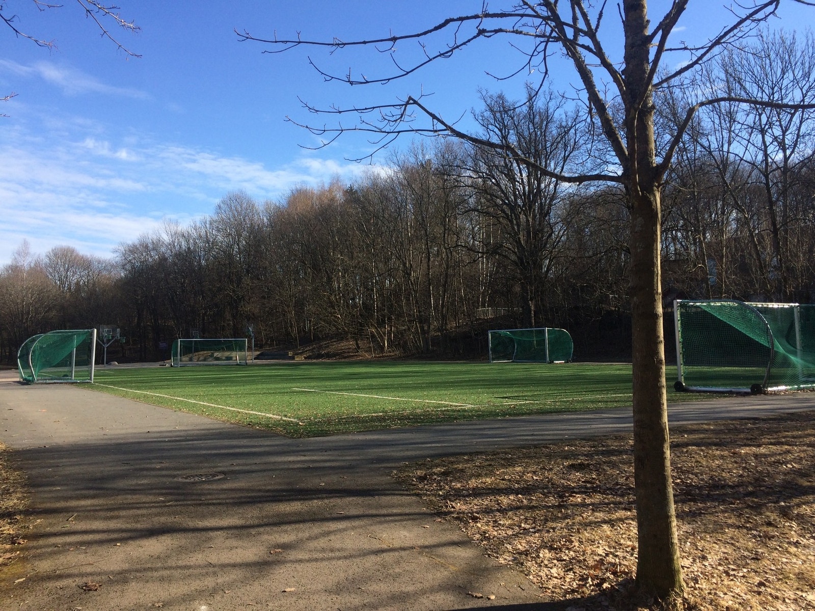 2 fotballbaner på oversiden av borettslaget Galleribilde