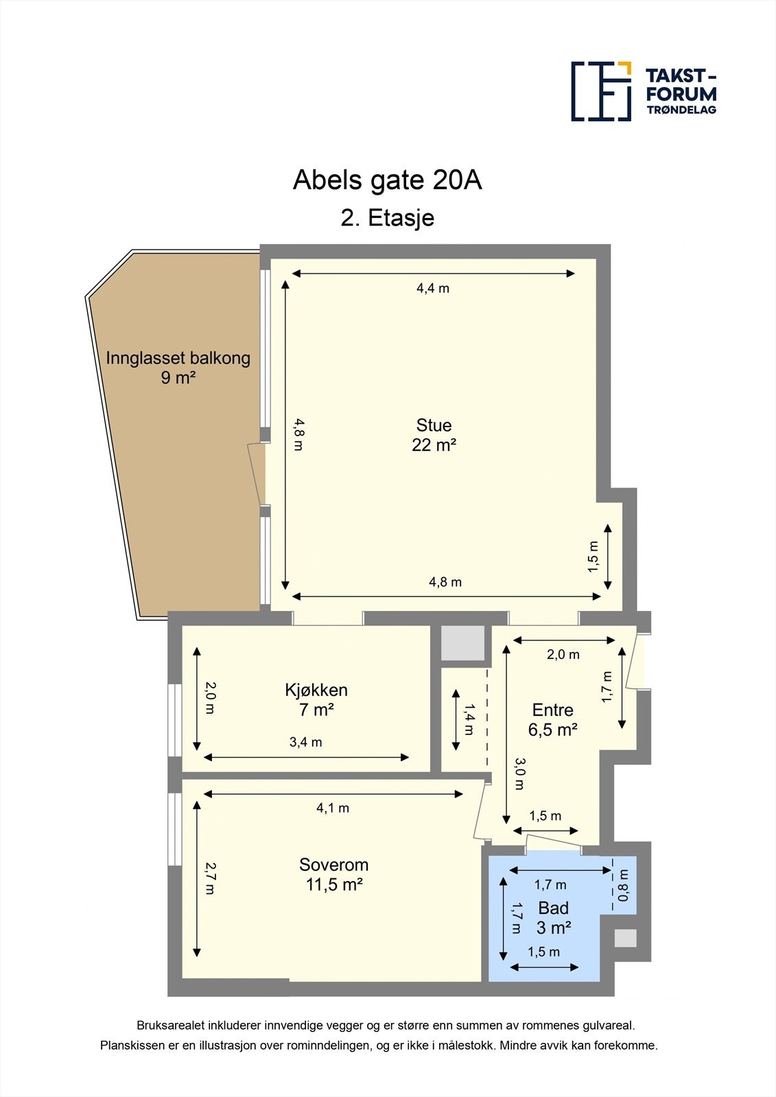 Ta en titt på planskissen og gjør deg kjent med romfordelingen. Galleribilde