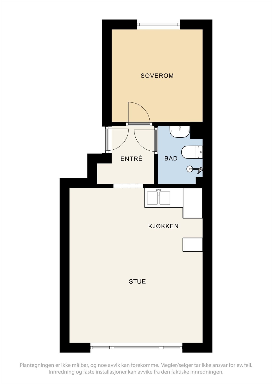 Boligen har en arealeffktiv og gjennomgående planløsning. Galleribilde