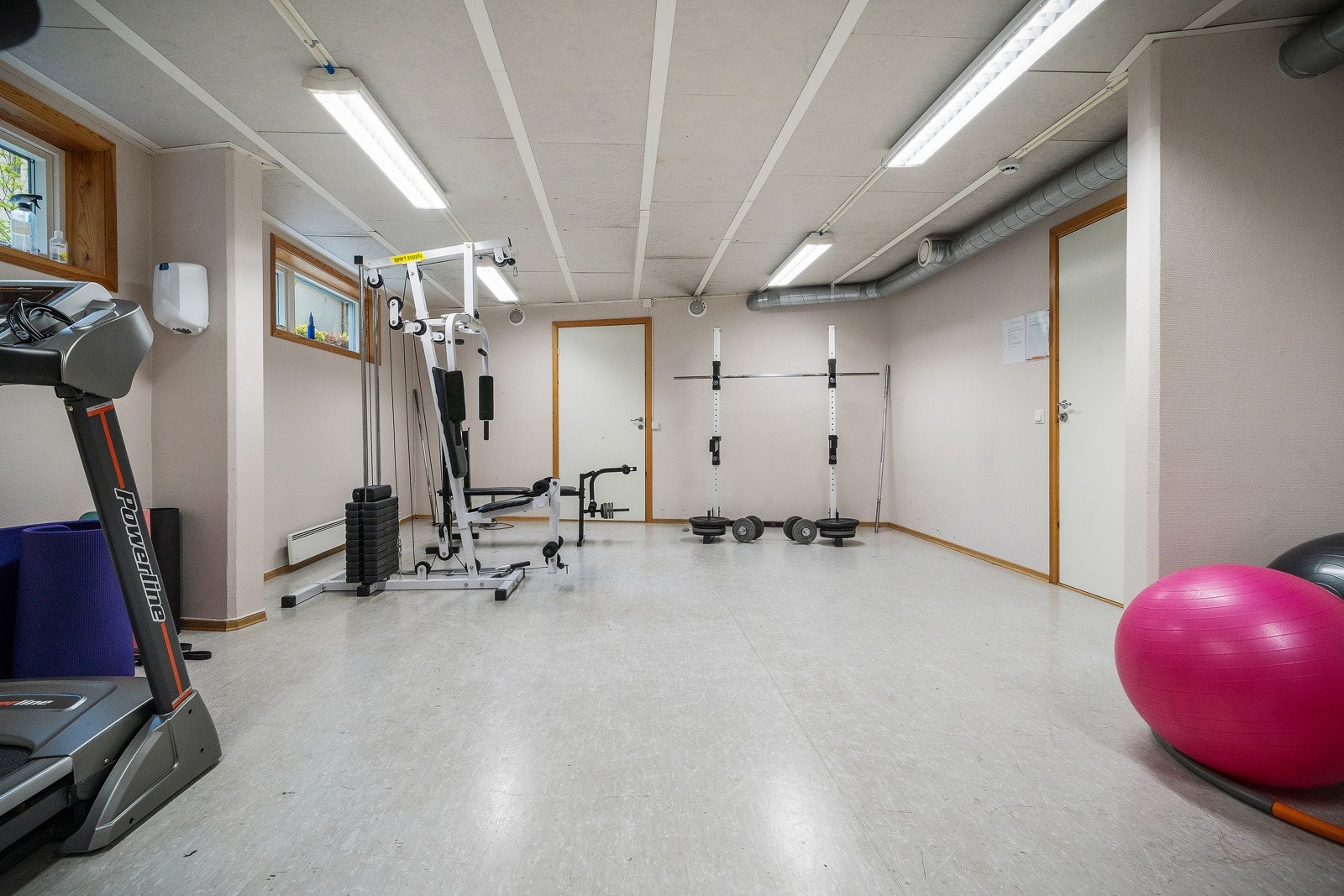 Sameiet byr også på felles treningsrom. Galleribilde