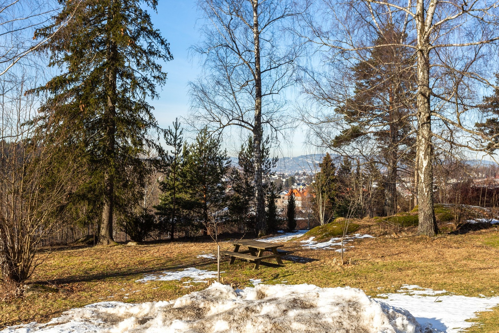 Store, flotte fellesarealer rundt blokkene. Galleribilde