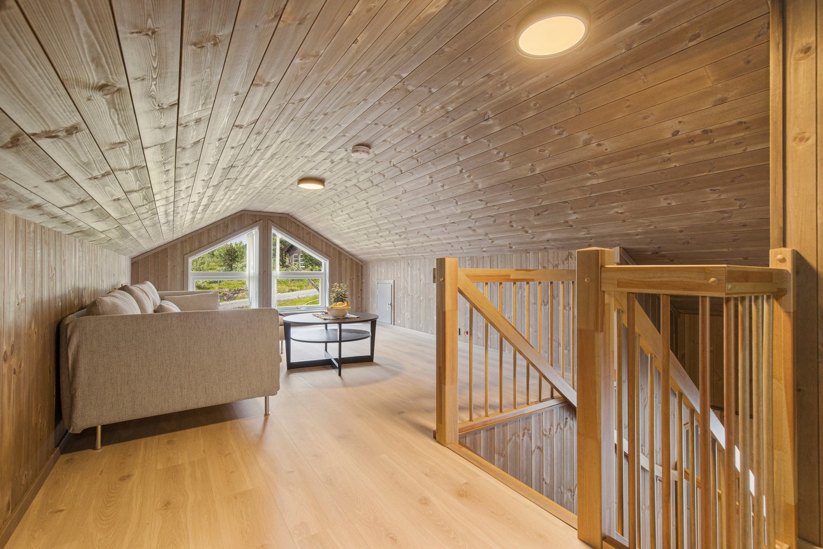 Loftstuen har et areal på ca. 27.3 kvm. Galleribilde