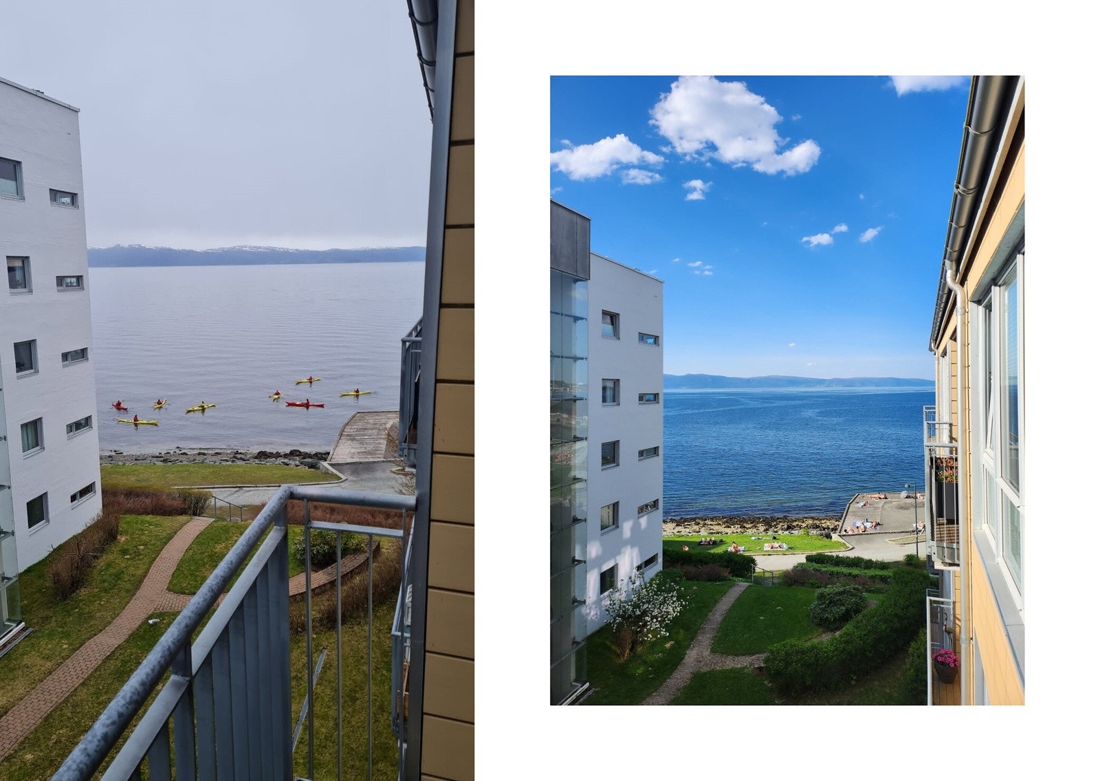 Nydelig sjøutsikt fra balkongen. Private bilder. Galleribilde