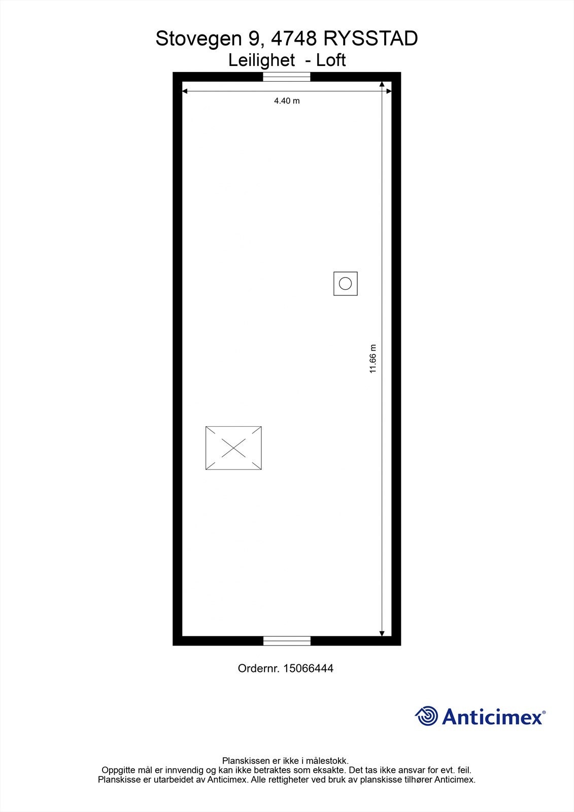 Plantegning - Leilighet Loft. Galleribilde