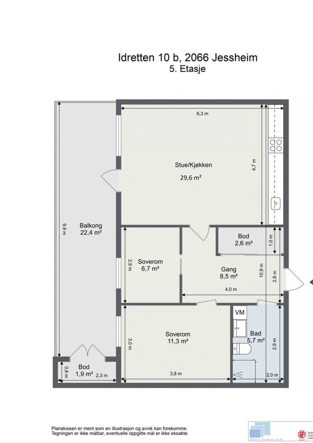 Plantegning 5. etasje. Galleribilde