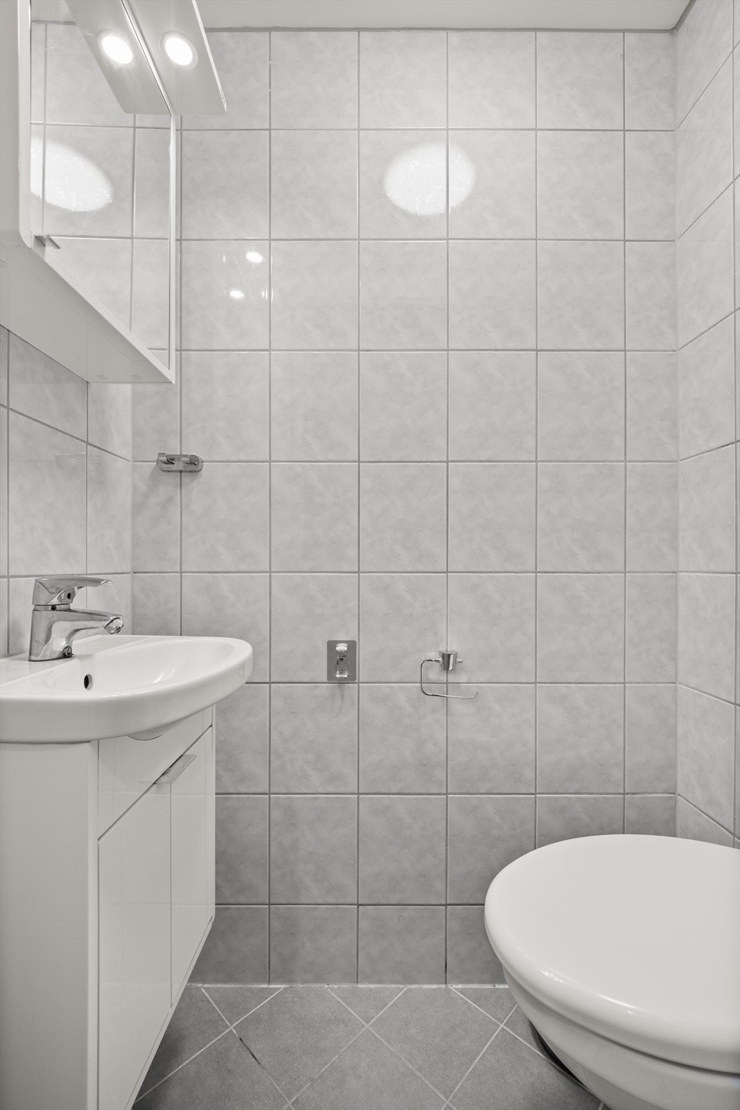 Flislagt toalettrom Galleribilde