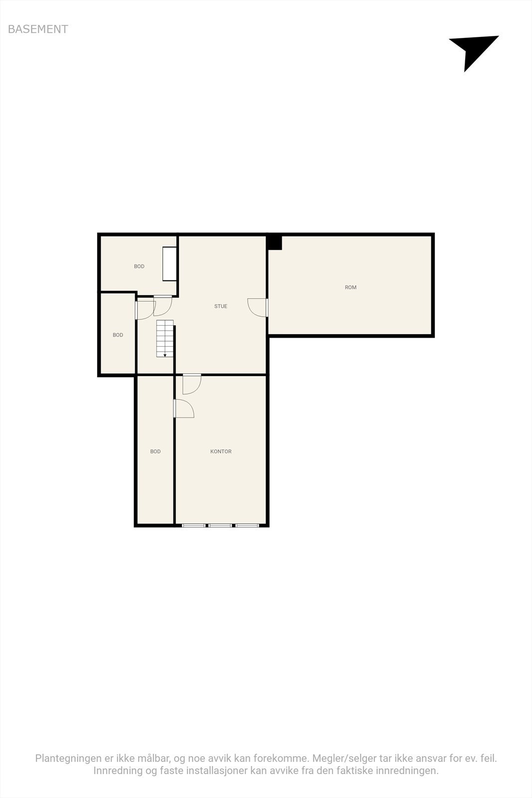 Plantegning underetasje Galleribilde