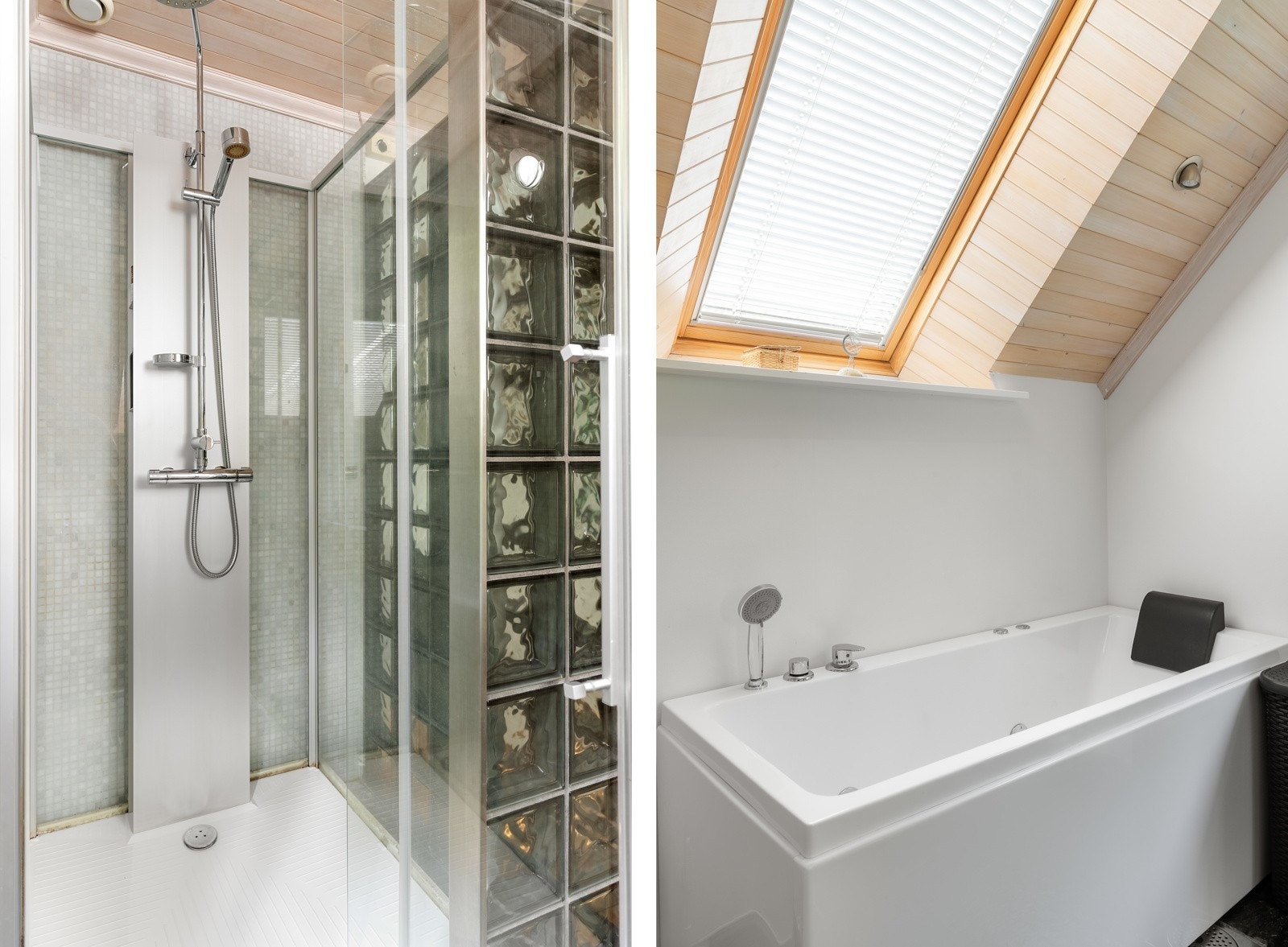 Med både dusjhjørne og boblebad har man gode valgmuligheter. Galleribilde