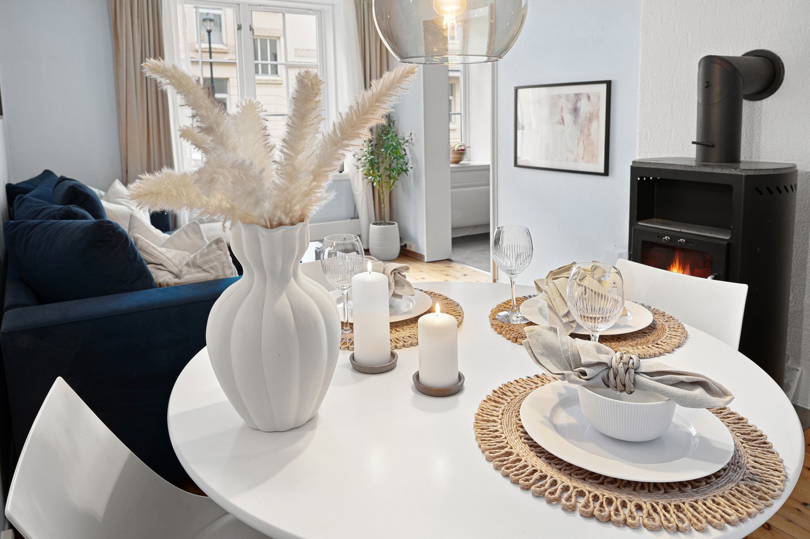 Detaljbilde fra stuen. Galleribilde