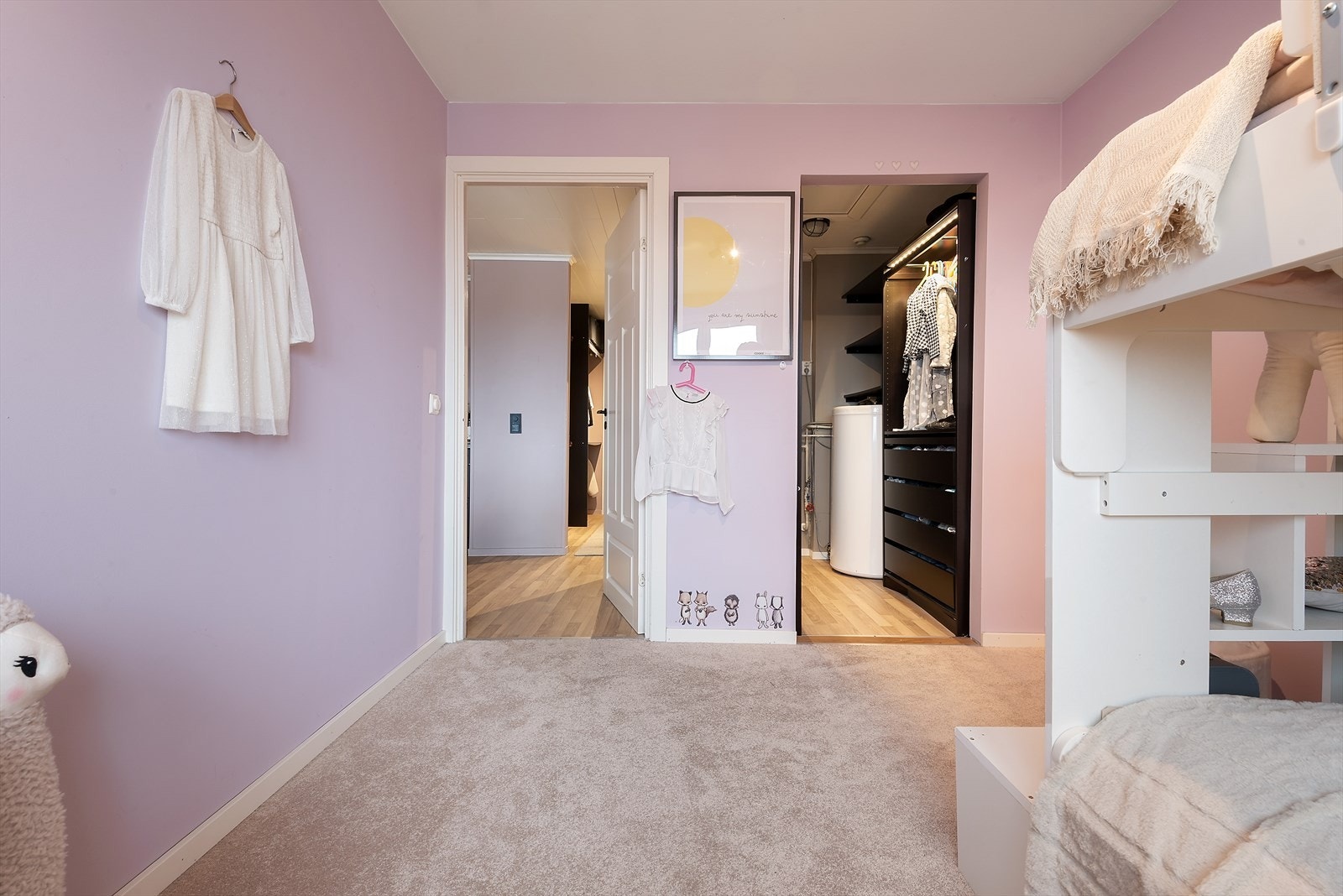 Hovedsoverommet benyttes i dag som et barnerom. Galleribilde