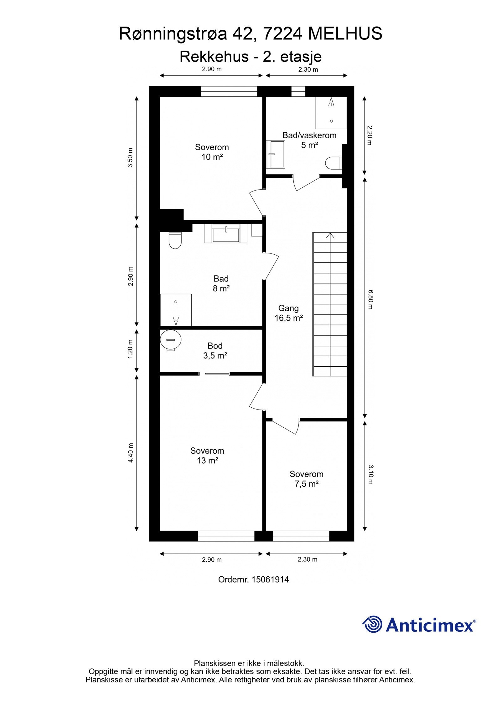 Plantegning 3. etasje. Galleribilde
