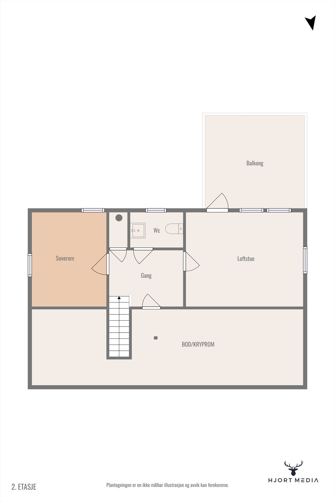Plantegning loft Galleribilde