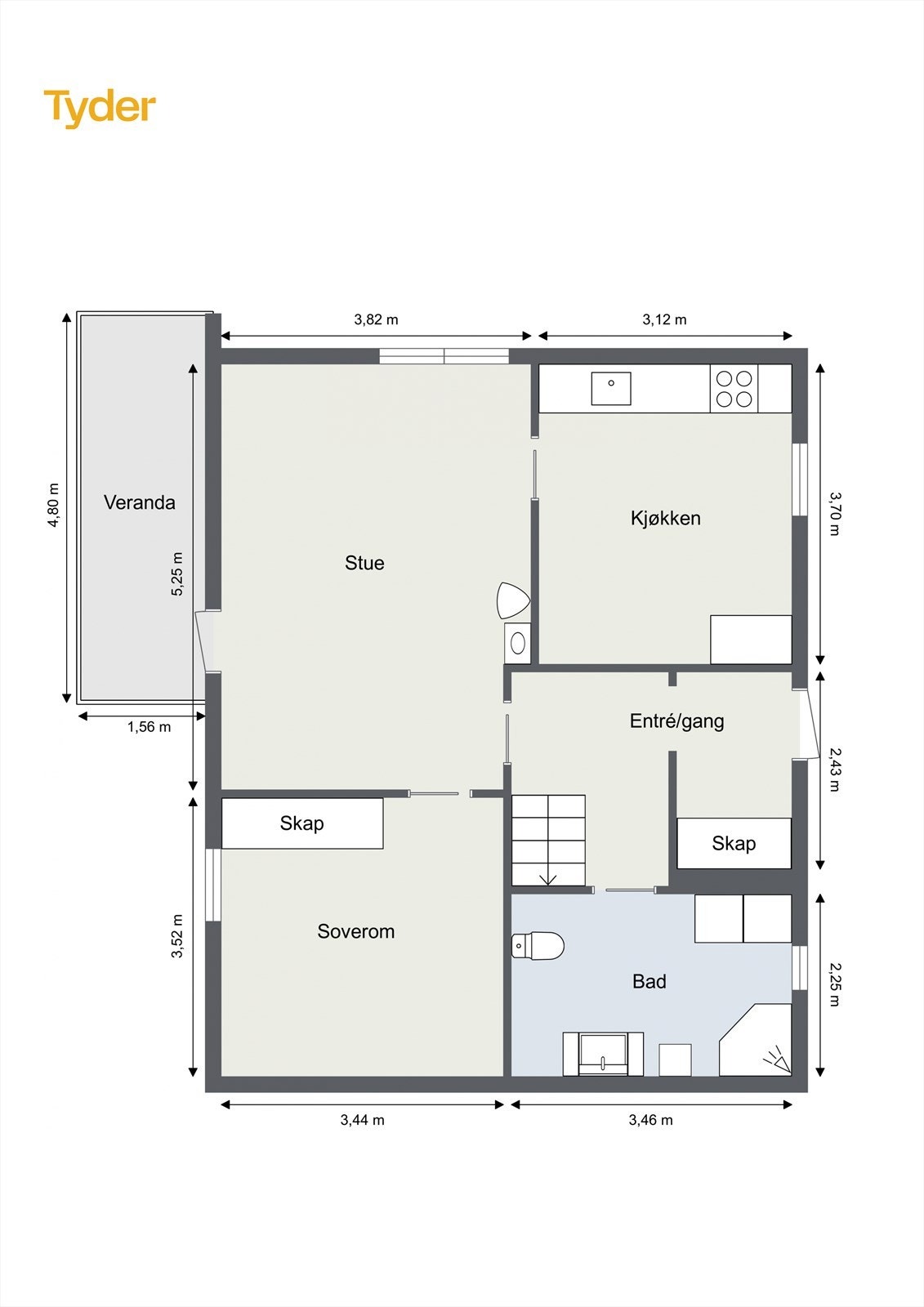 Plantegning 2.etg Galleribilde
