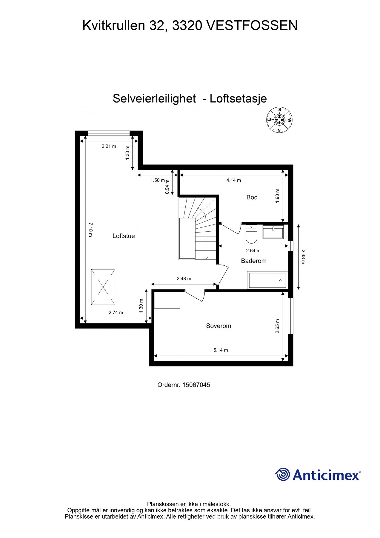 Plantegning 2. etasje Galleribilde