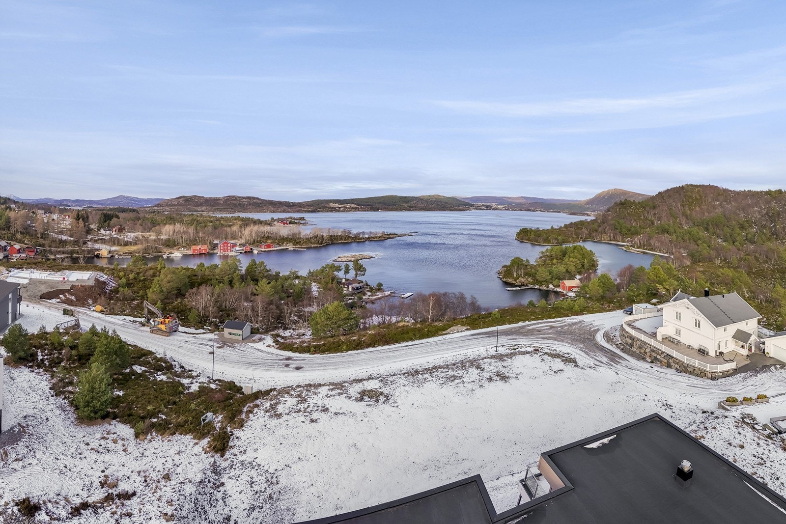 Flott du utsikt mot havet. Galleribilde