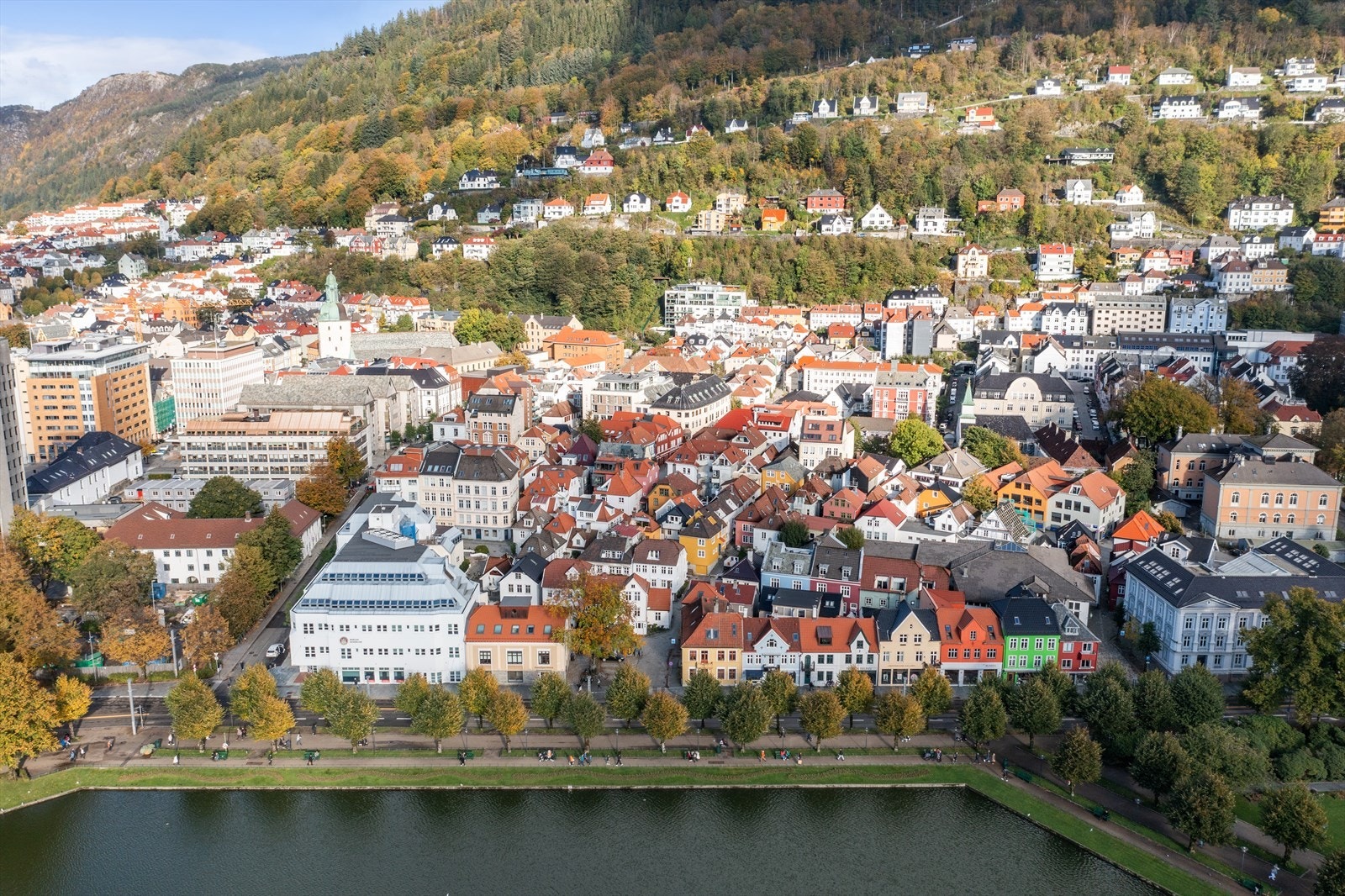 - Dronebilde Byparken og nærområdet Galleribilde
