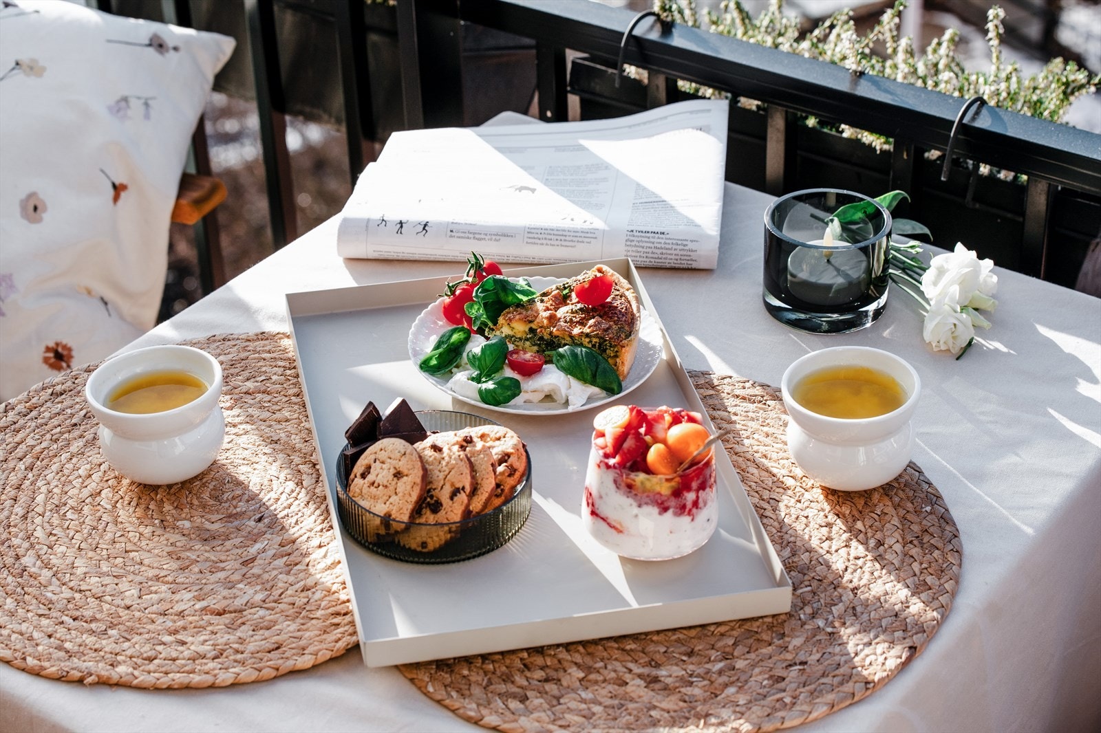 Balkongen er en fin plass å våkne til i helgene. Galleribilde