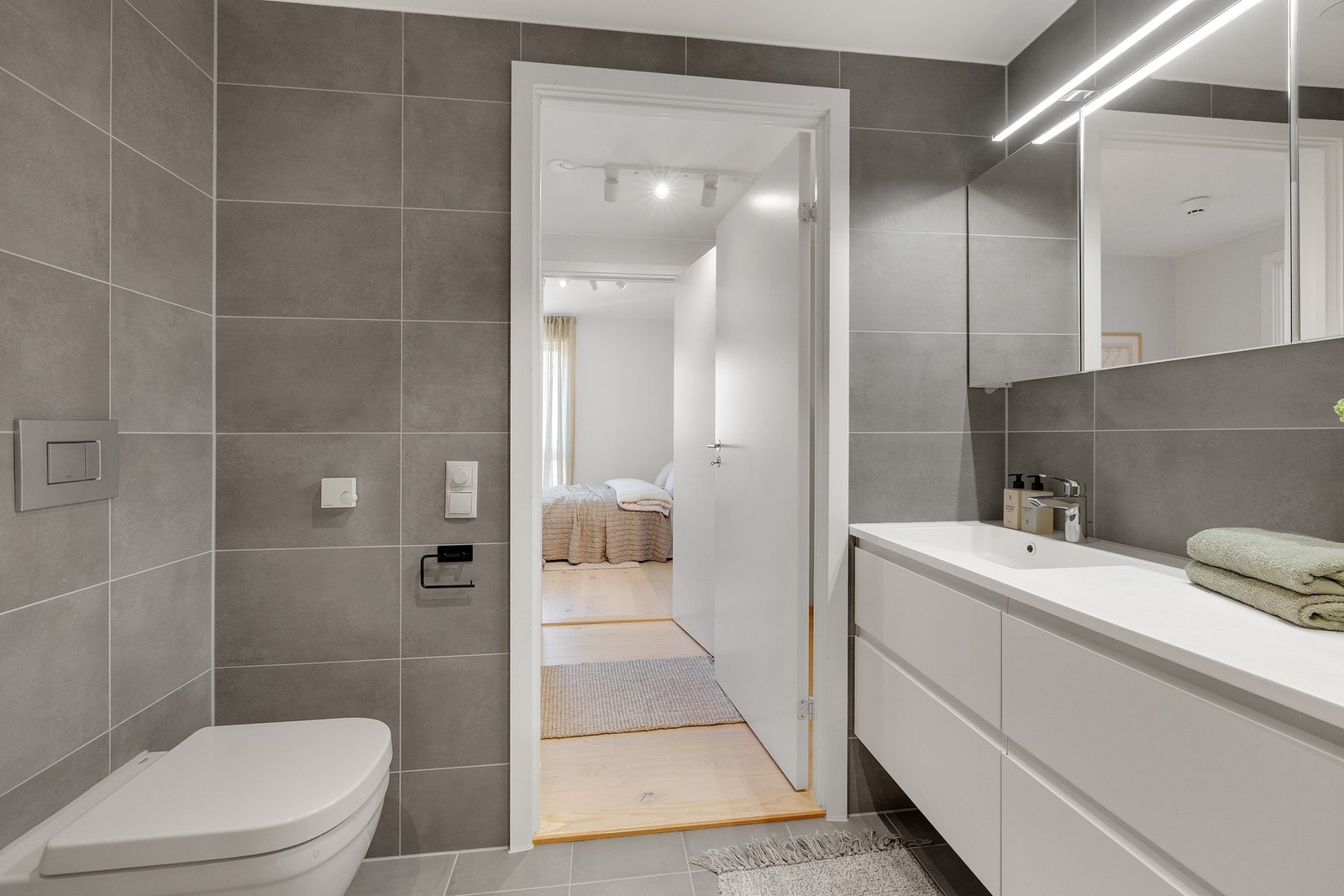 Det er og opplegg for vaskemaskin. Galleribilde