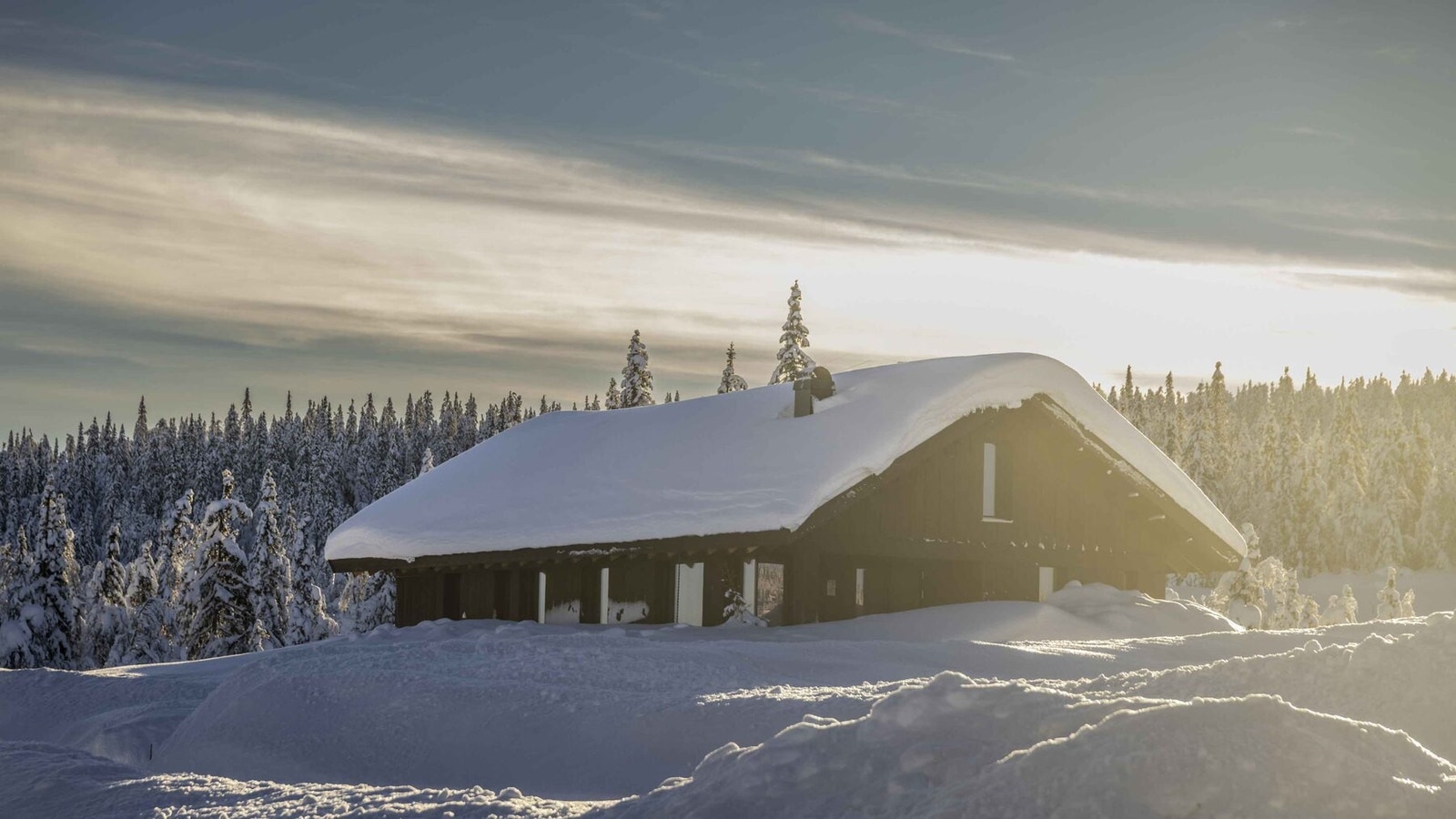 Vy med hems gir ekstra fleksibilitet. Foto fra oppsatt hytte i Kjoslia trinn 1. Galleribilde