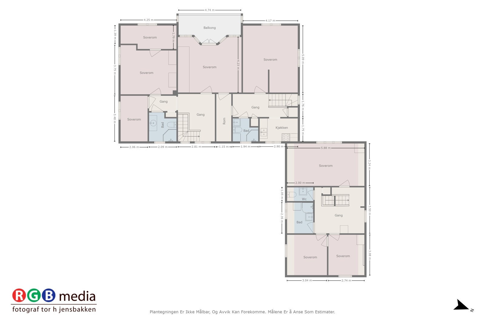 Plantegning 2. etg Galleribilde