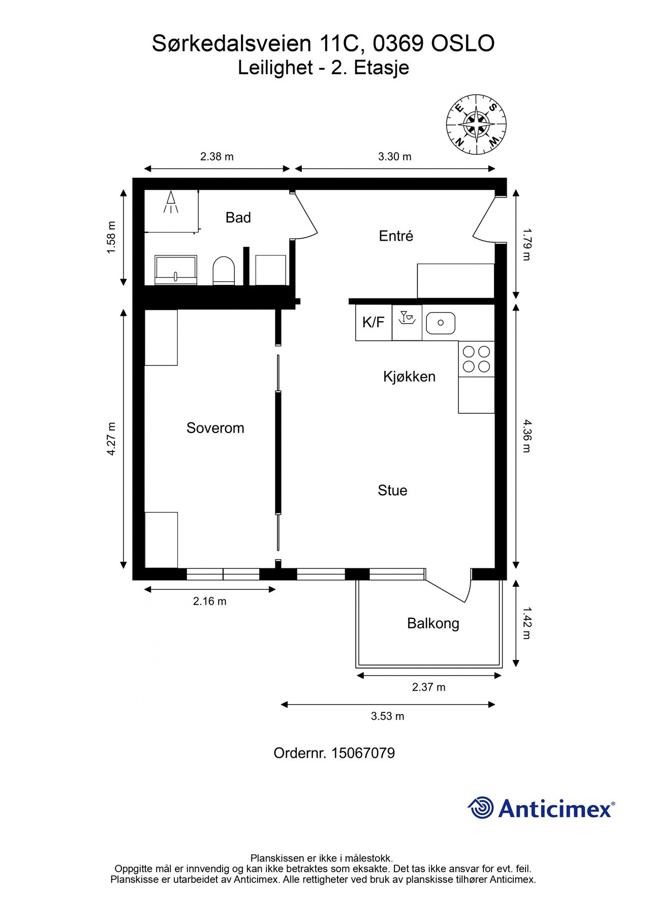 God og arealeffektiv planløsning. Galleribilde