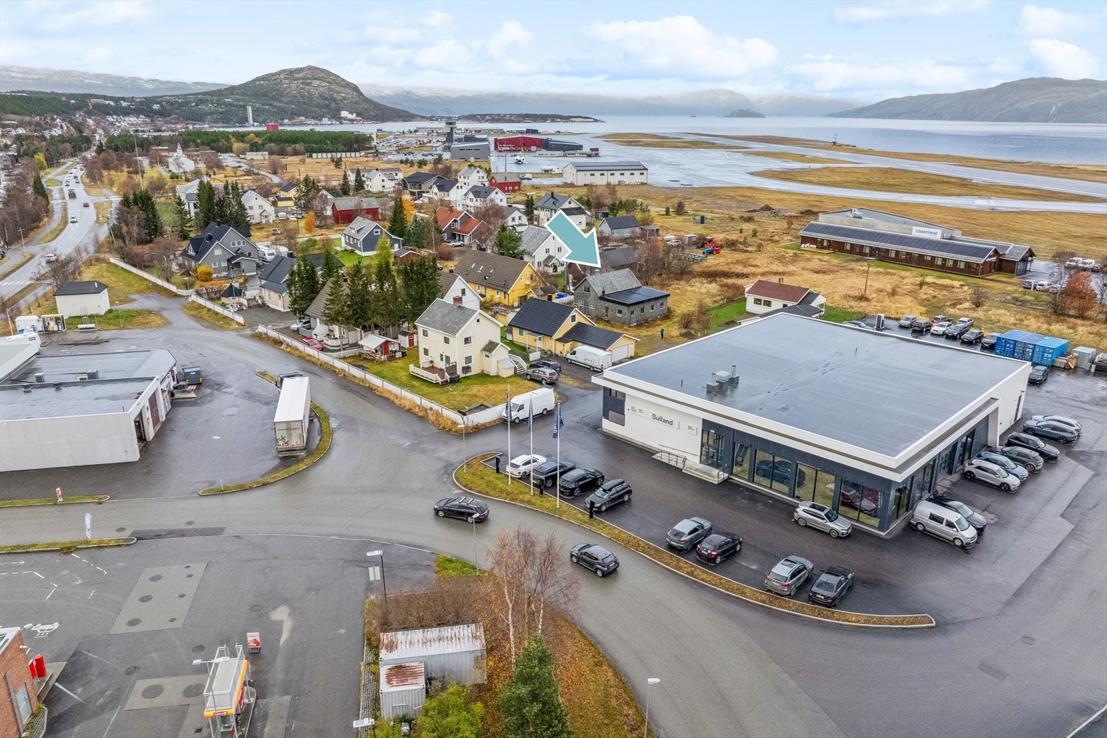 Sulland skal bygge nytt bilanlegg på eiendom (Skipper Wirkolas vei 9) mellom trekanten 6 og Låsesentert Galleribilde