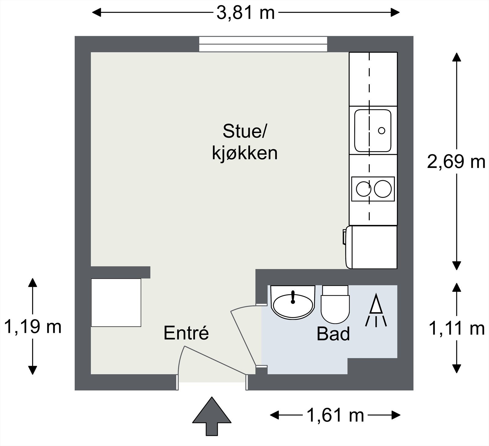 Plantegning til orientering. Galleribilde