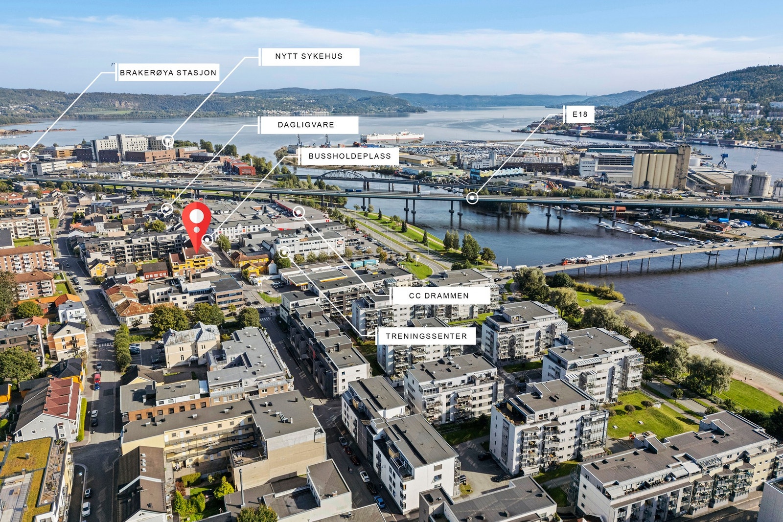 Sentral og pendlervennlig beliggenhet med nærhet til kjøpesentrer, togstasjon og E18 Galleribilde