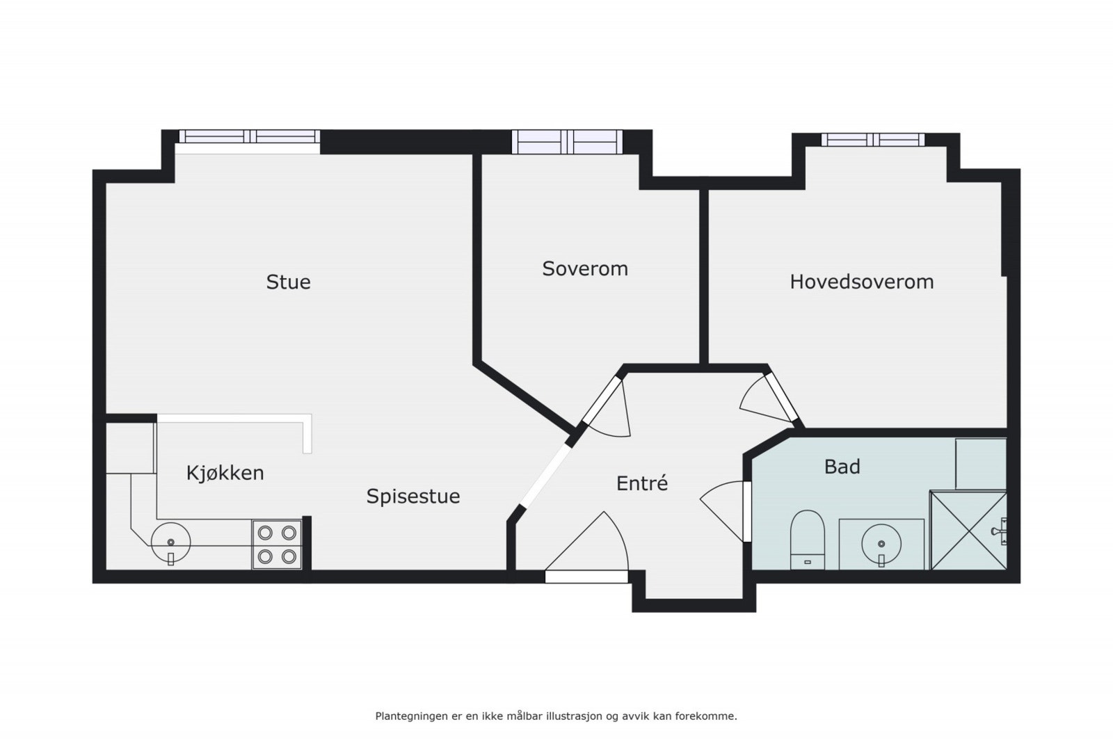 Plantegning 1.etasje Galleribilde