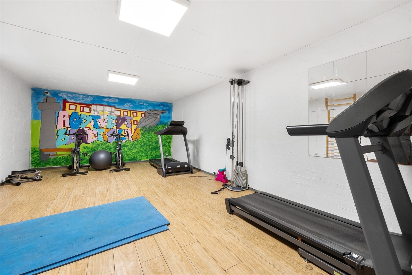 Borettslaget har også et eget trimrom for beboerne. Galleribilde
