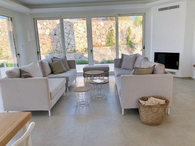 Stue med peis Galleribilde