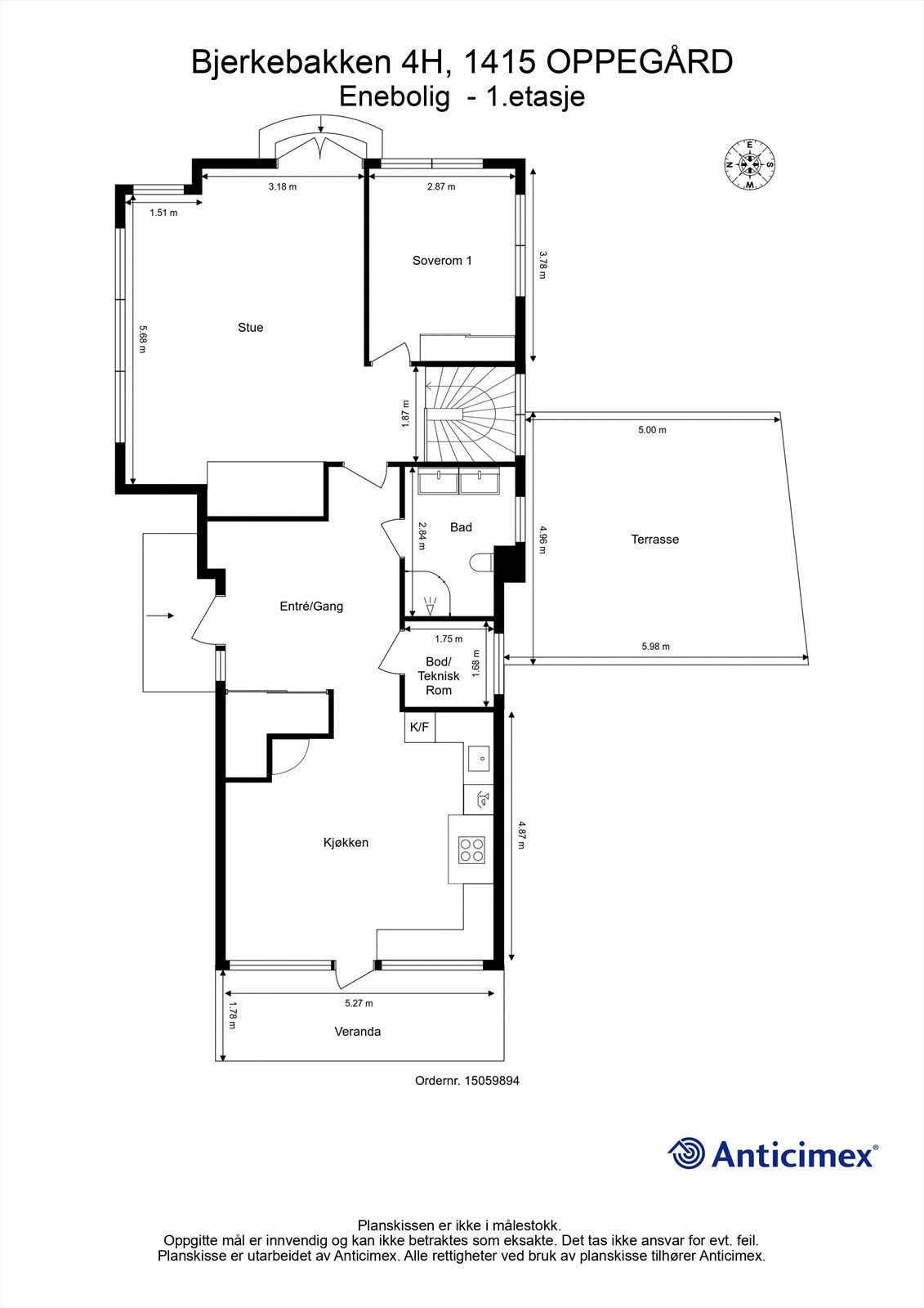Plantegning 1.etg Galleribilde