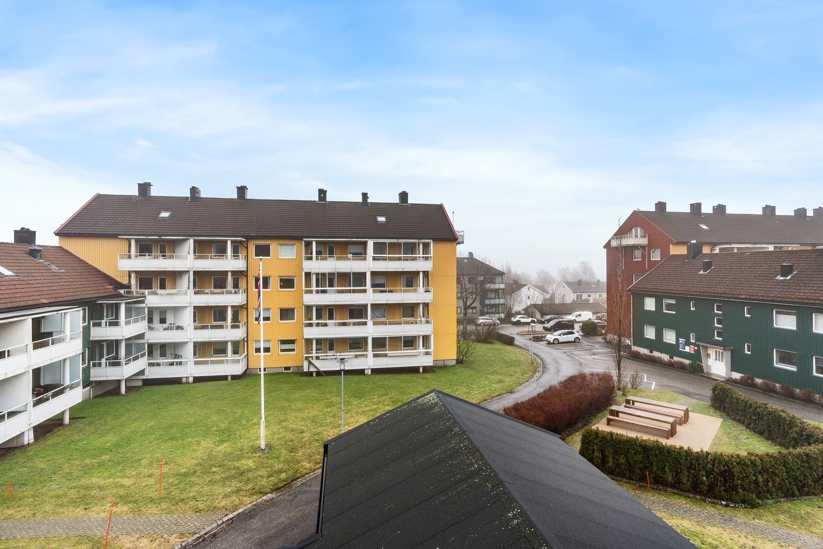Utsikt fra balkongen Galleribilde