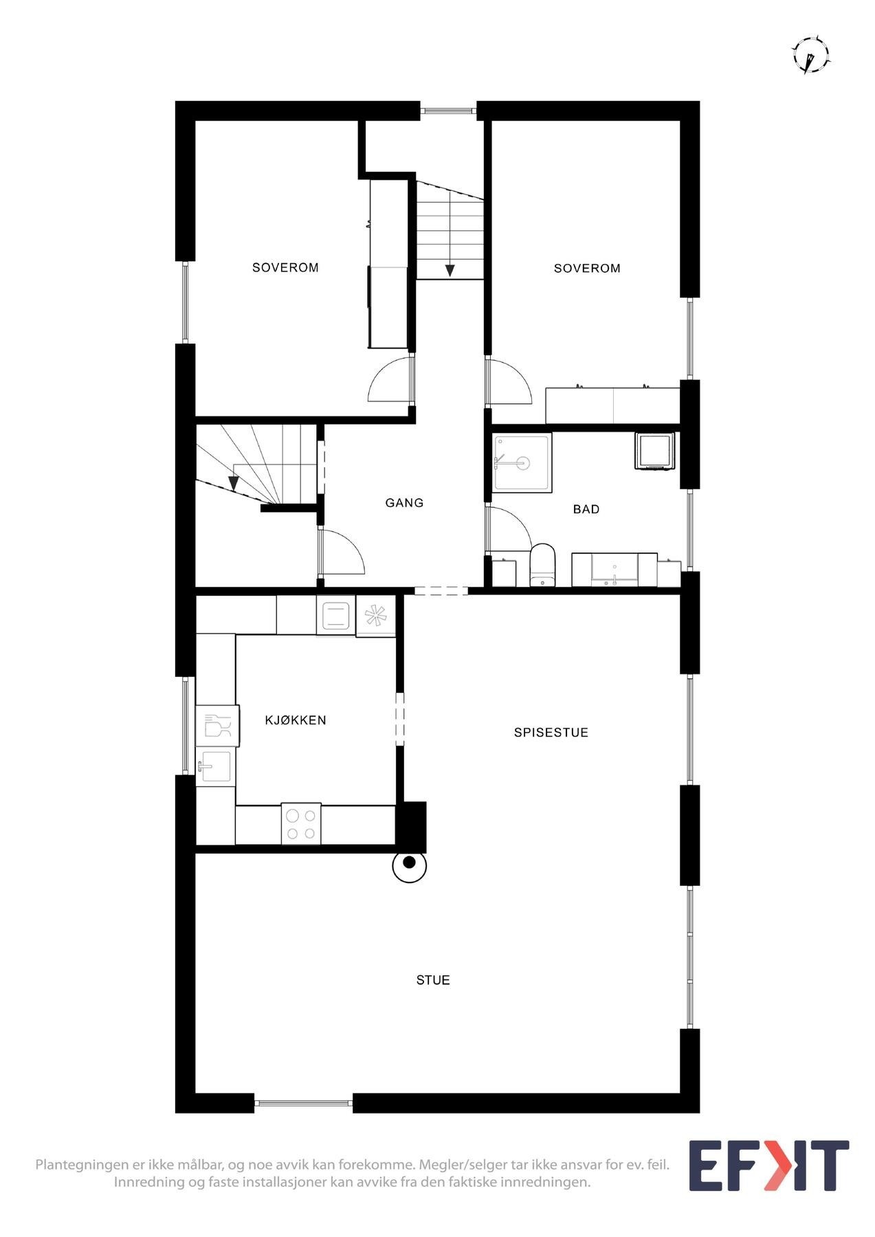 Plantegning 2. etasje Galleribilde