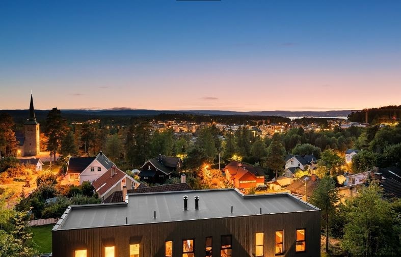 Utsikt på sommerstid. Galleribilde