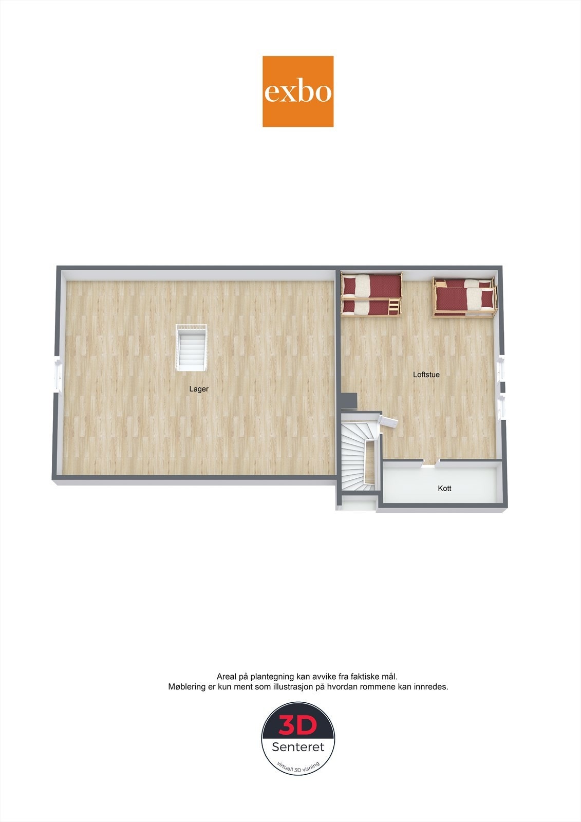 Plantegning loft Galleribilde