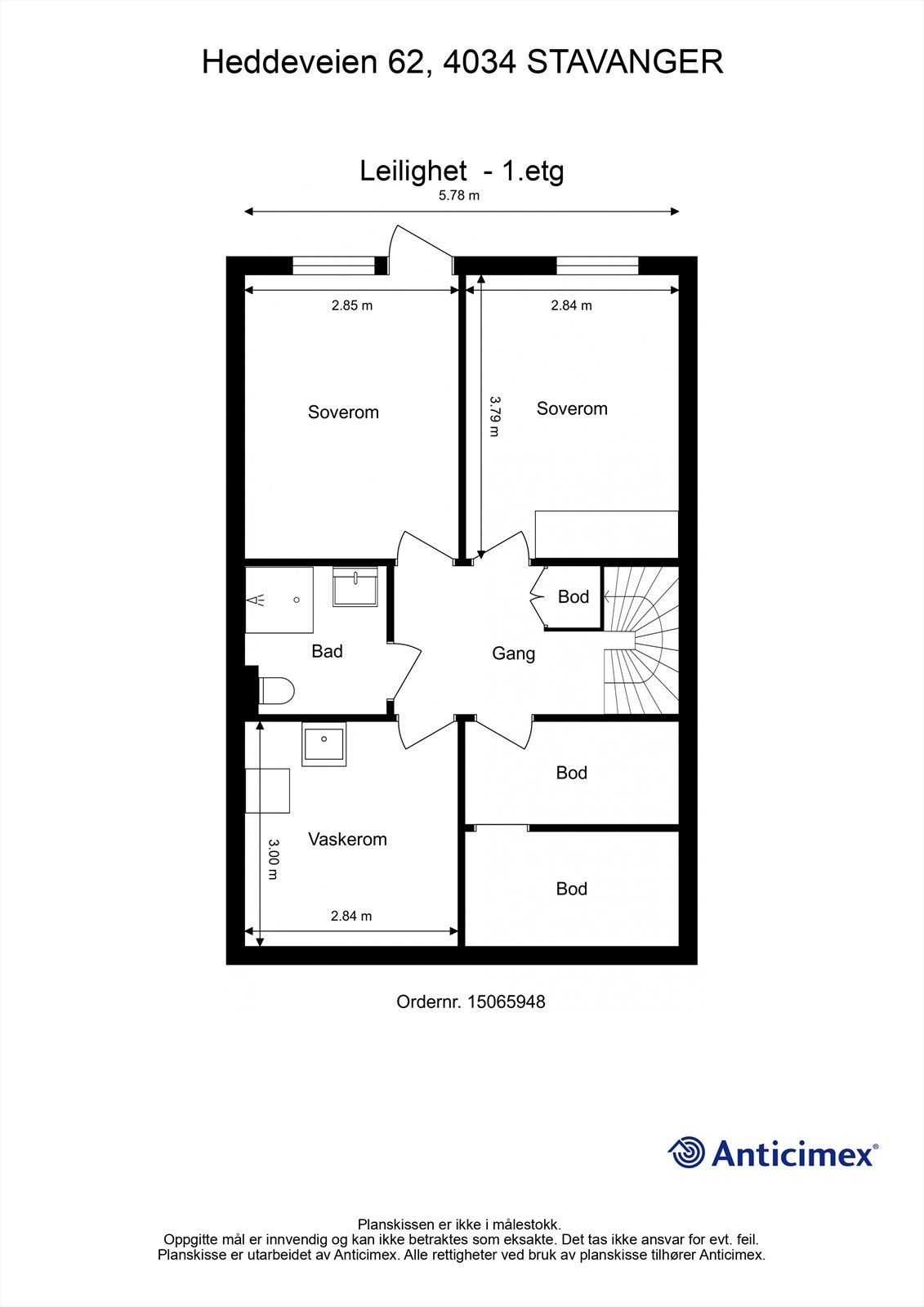 Plantegning 1.etg. Galleribilde