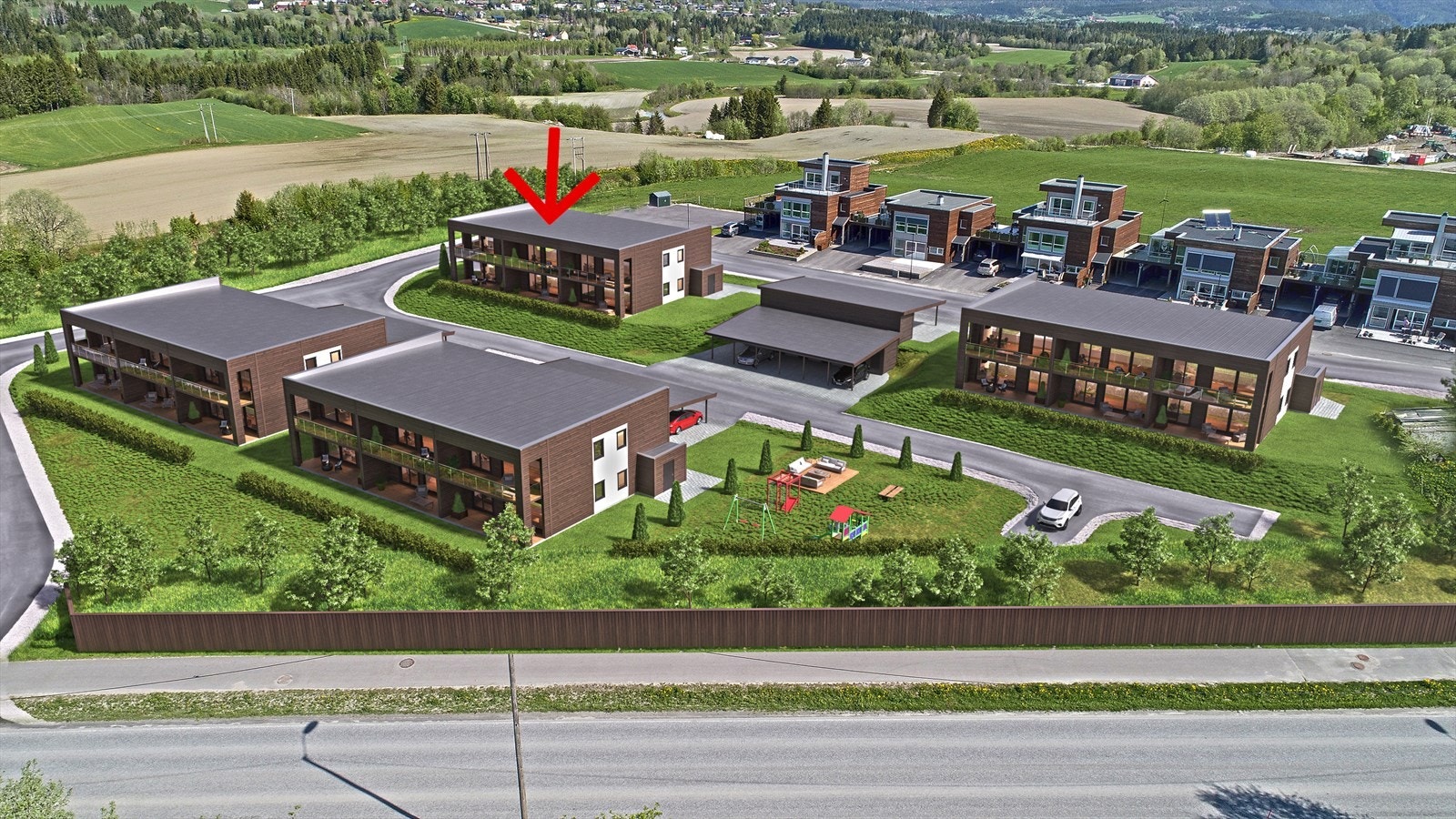 Prosjektet i sin helhet mot nord Galleribilde