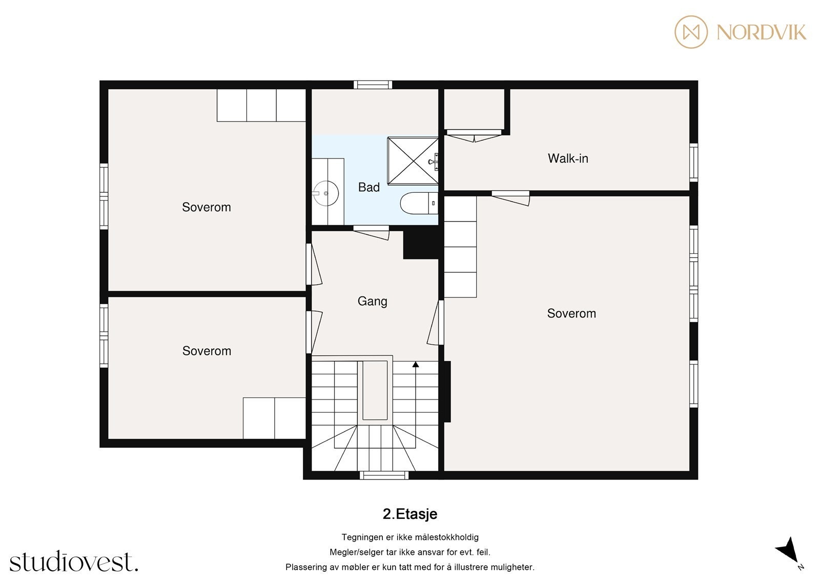 plantegning 2.etasje - Skjeggedal 3 Galleribilde