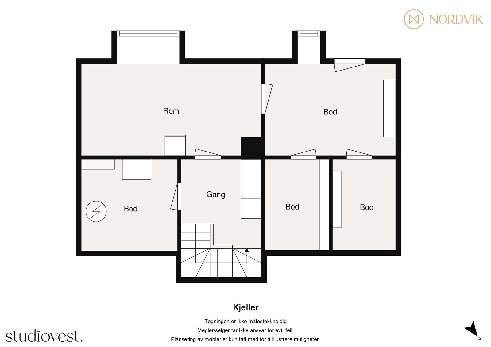 Plantegning kjeller - Skjeggedal 3 Galleribilde
