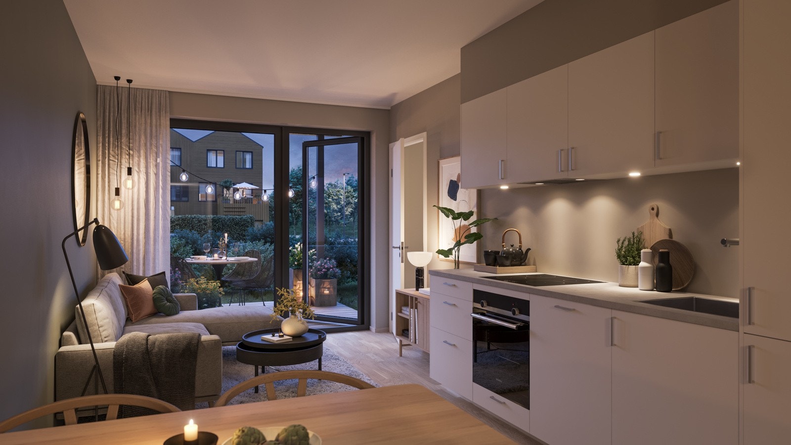 Velkommen til Anna haarsakers veg 9 - Ny og tiltalende 3-R fra 2024 - Virtuelt bilde - annen bakgrunn med utsikt Galleribilde